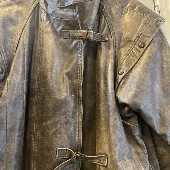 Rare “Mad Max” Themed 1980’s Leather Jacket - Made in the USA - Sm - Picture 2 of 16